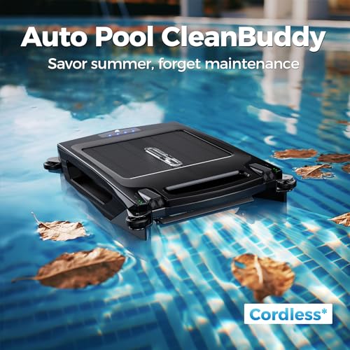 Solar Pool Skimmer Robot Cleaner: USECARA Automatic Solar Pool Skimmer Robot Pool Cleaner Robot Pool Robot Pool Net Skimmer with Pool Skimmer Basket Automatic Obstacle Avoidance Dual Charging Options