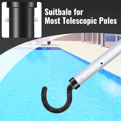 Dunkive Pool Hook for Robotic Pool Cleaner, Pool Hooks for Poles, Compatible with All Robotic Pool Vacuum Cleaner, Easily Recycle the Pool Robotic, Suitable for Telescopic Poles