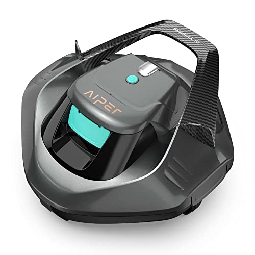 AIPER Seagull SE Cordless Robotic Pool Cleaner, Pool Vacuum with Dual-Drive Motors, Self-Parking Technology, Lightweight, Perfect for Above-Ground/In-Ground Flat Pools up to 40 Feet (Lasts 90 Mins)