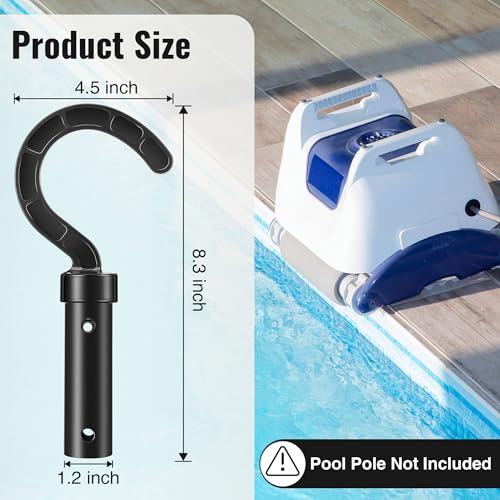 Dunkive Pool Hook for Robotic Pool Cleaner, Pool Hooks for Poles, Compatible with All Robotic Pool Vacuum Cleaner, Easily Recycle the Pool Robotic, Suitable for Telescopic Poles