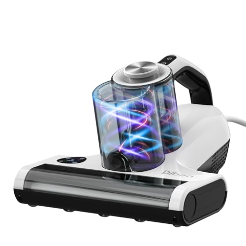 Dibea Handheld Mattress Vacuum, Upholstery Bed Vacuum Cleaner Machine, 18KPa Suction, 140℉ Heating, Smart Dust Sensor, Washable HEPA Filter, Deep Clean Dust, Debris on Couch, Fabric, Furniture