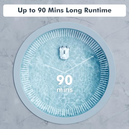 Hydrus Pool Vacuum for Above Ground, Cordless Robot Pool Vacuum Cleaner with Powerful Suction, 100Mins Long Run Time, Automatic Rechargeable Swimming Pool Vacuum for Inground Pool Depth of 8.2Ft
