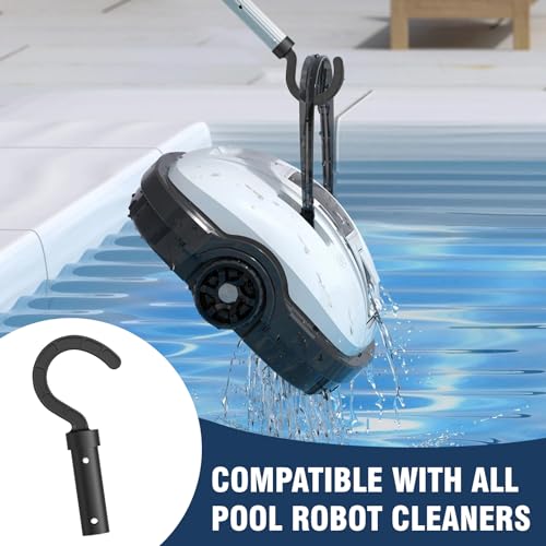 BEASYE Hook for Robotic Pool Cleaner, Customized Hook Accessories for Swimming Pool Vacuum Robot, Attaches to Telescopic Poles, Robotic Pool Cleaner for Cordless, Above Ground and Underwater