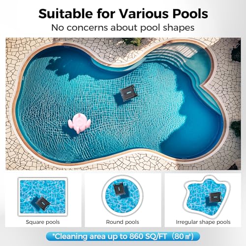 Solar Pool Skimmer Robot Cleaner: USECARA Automatic Solar Pool Skimmer Robot Pool Cleaner Robot Pool Robot Pool Net Skimmer with Pool Skimmer Basket Automatic Obstacle Avoidance Dual Charging Options
