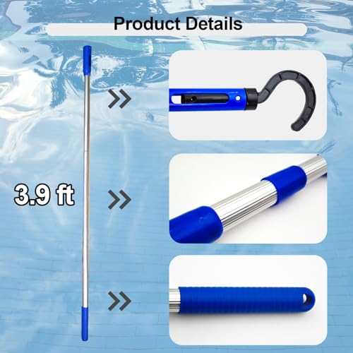 Hook for All Robotic Pool Cleaner with Swimming Pool Pole, Accessories Hook Customized for Pool Vacuum Robot Including Cordless,above Ground and Underwater