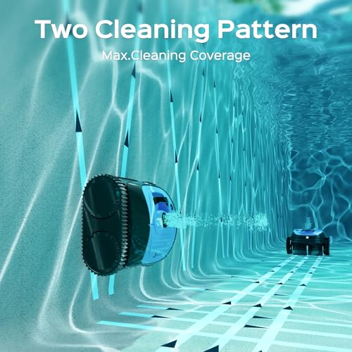 (2024 Upgrade) WINNY POOL CLEANER Pool Vacuum for Inground Pools, Cordless Robotic Pool Cleaner, Wall and Waterline Cleaning, Intelligent Route Planning, 150 min Runtime, for Pools up to 1,600 Sq.ft