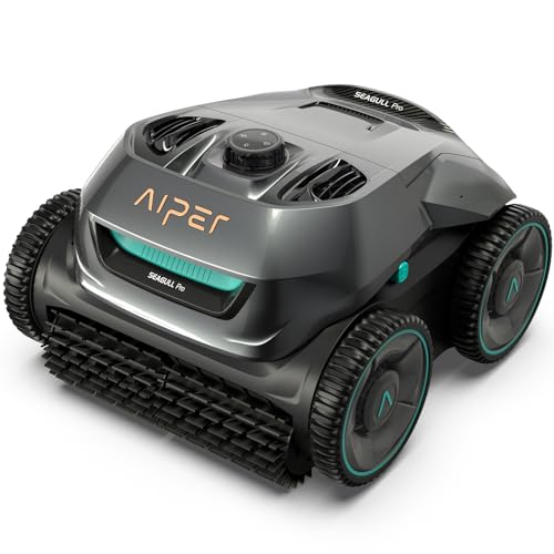 (2024 Upgrade) AIPER Seagull Pro Cordless Robotic Pool Cleaner, Pool Vacuum for Inground Pools, Smart Navigation Pool Vacuum Cleaner Lasts up to 150 Mins, Floor, Wall and Water Line Cleaning