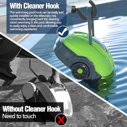 BEASYE Hook for Robotic Pool Cleaner, Customized Hook Accessories for Swimming Pool Vacuum Robot, Attaches to Telescopic Poles, Robotic Pool Cleaner for Cordless, Above Ground and Underwater