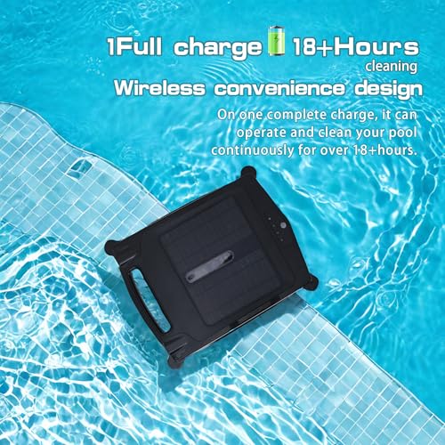 NiHoo solar rechargeable dual-mode pool cleaning robot, cordless robot pool cleaner, solar automatic robot pool skimmer,Pool vacuum for above ground pool