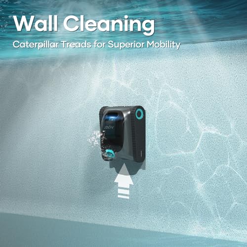AIPER Scuba S1 Cordless Pool Vacuum Robot, Robotic Pool Cleaner, Intelligent Navigation 2.0, Wall & Waterline Cleaning, for All Inground Pools up to 1614 sq.ft (Black)