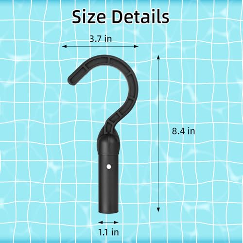 Pool Hook for All Robotic Pool Cleaner, Pool Accessories Hook Customized for Pool Vacuum Robot Including Cordless,above Ground and Underwater (Attaches to Telescopic Poles)