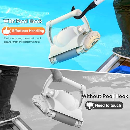 Dunkive Hook for Robotic Pool Cleaner, Pool Hooks for Poles for Use In All Robotic Pool Vacuum Cleaner Including Cordless, Above Ground and Underwater, Suitable for Telescopic Poles