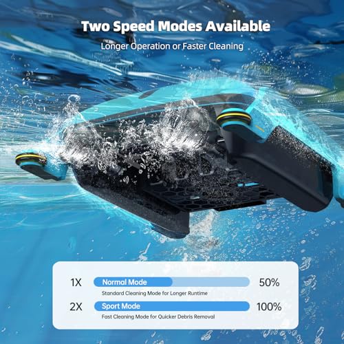 Robotic Pool Skimmer Cleaner Robot: SMONET Automatic Solar Powered Cordless Robotic Pool Cleaner for Swimming Pool Surface with Path Optimization Two Speed Modes Saltwater Compatibility SR5