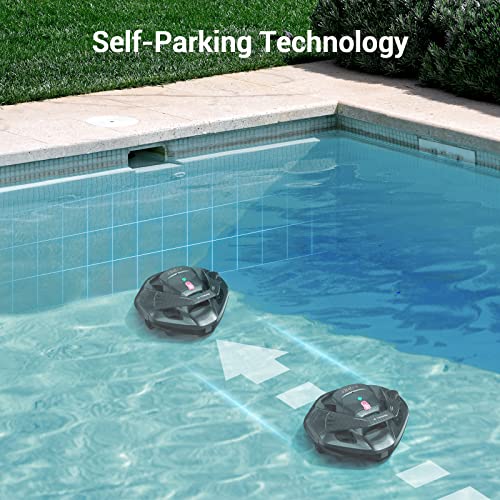AIPER Seagull SE Cordless Robotic Pool Cleaner, Pool Vacuum with Dual-Drive Motors, Self-Parking Technology, Lightweight, Perfect for Above-Ground/In-Ground Flat Pools up to 40 Feet (Lasts 90 Mins)