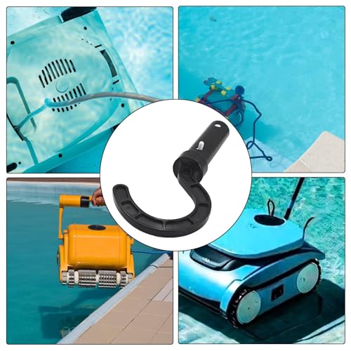 Generic Hook for Robotic Pool Cleaner, Swimming Pool Dust Collector Accessories Hooks, Accessories Hook Customized for Pool Vacuum Robot, Cordless Robotic Pool Cleaner Hook, Black