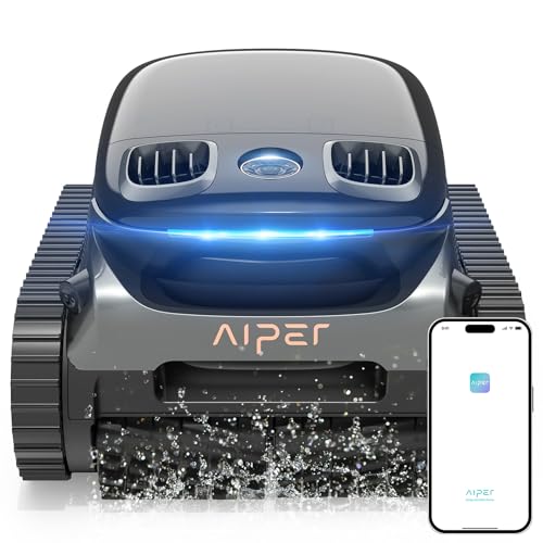 AIPER Scuba S1 Pro Cordless Robotic Pool Cleaner, 2024 Automatic Pool Vacuum with Horizontal Waterline Cleaning, Smart Navigation, 180-Minute Battery Life, Ideal for In-Ground Pools up to 2,150 Sq.ft