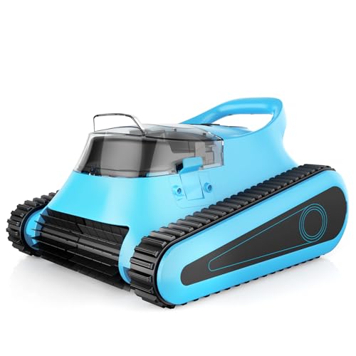 SMONET Cordless Pool Vacuum Robot: Automatic Robotic Pool Cleaner Lasts 150 Mins Wall Climbing 180W Powerful Suction LED Indicator Self-Parking for above Ground & Inground Pools Up to 2,000 sq. ft.