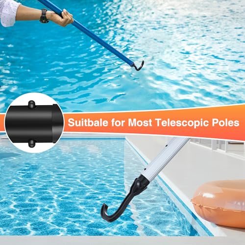 Dunkive Hook for Robotic Pool Cleaner, Pool Hooks for Poles for Use In All Robotic Pool Vacuum Cleaner Including Cordless, Above Ground and Underwater, Suitable for Telescopic Poles