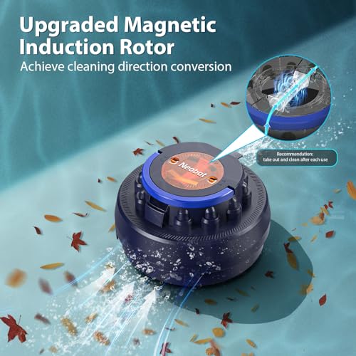 Neobot X2 Cordless Pool Cleaner, Automatic Robotic Pool Vacuum, Lasts up to 120 Mins, Dual-Motor, Self-Parking, Pool Vacuum for above/In Ground Flat Pools Up to 914 Sq Ft