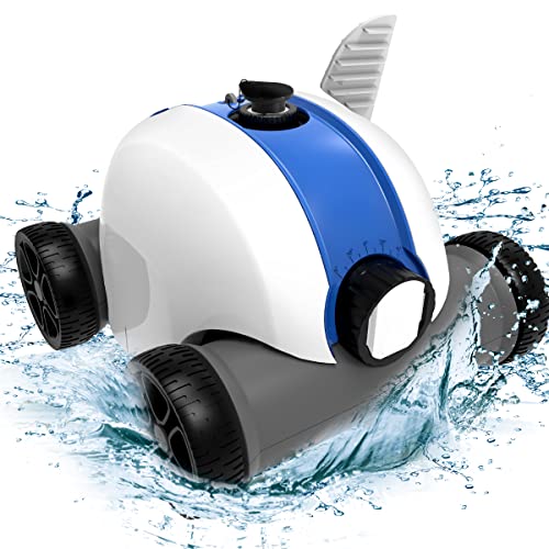Cordless Robotic Pool Cleaner, Automatic Pool Vacuum with 60-90 Mins Working Time, Rechargeable Battery, IPX8 Waterproof for above/In-Ground Swimming Pools Up to 861 Sq Ft