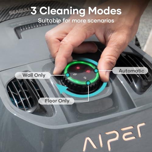 (2024 Upgrade) AIPER Seagull Pro Cordless Robotic Pool Cleaner, Pool Vacuum for Inground Pools, Smart Navigation Pool Vacuum Cleaner Lasts up to 150 Mins, Floor, Wall and Water Line Cleaning