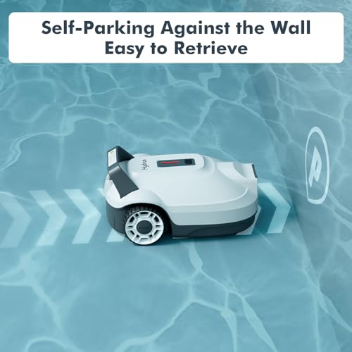 Hydrus Pool Vacuum for Above Ground, Cordless Robot Pool Vacuum Cleaner with Powerful Suction, 100Mins Long Run Time, Automatic Rechargeable Swimming Pool Vacuum for Inground Pool Depth of 8.2Ft