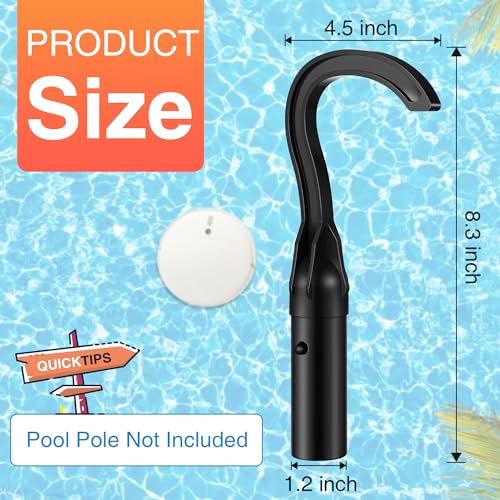 Dunkive Hook for Robotic Pool Cleaner, Pool Hooks for Poles for Use In All Robotic Pool Vacuum Cleaner Including Cordless, Above Ground and Underwater, Suitable for Telescopic Poles