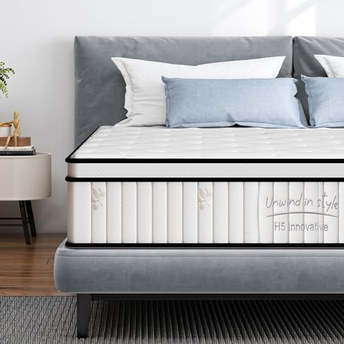 SogesSleep Full Size Mattress, 12 Inch Hybrid Full Size Mattress in a Box, Individual Pocket Spring Bed Mattress, Medium Firm Mattress for Pressure Relief, Strong Edge Support, CertiPUR-US