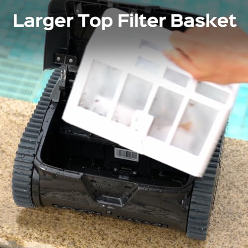 (2024 Upgrade) WINNY POOL CLEANER Pool Vacuum for Inground Pools, Cordless Robotic Pool Cleaner, Wall and Waterline Cleaning, Intelligent Route Planning, 150 min Runtime, for Pools up to 1,600 Sq.ft