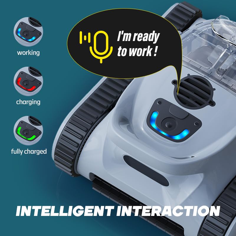(2024 New) Seauto Crab Cordless Robotic Pool Vacuum, Wall-Climbing, Automatic Pool Cleaner, Suitable for Walls and Floors of 1614 Square Feet Pool