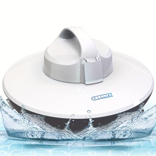 Grennix Robot Pool Cleaner - G900 Cordless Robotic Pool Vacuum for above Ground & In-Ground Swimming Pool - Arctic Blue
