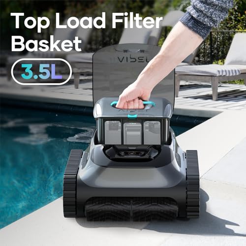 AIPER Scuba S1 Cordless Pool Vacuum Robot, Robotic Pool Cleaner, Intelligent Navigation 2.0, Wall & Waterline Cleaning, for All Inground Pools up to 1614 sq.ft (Black)