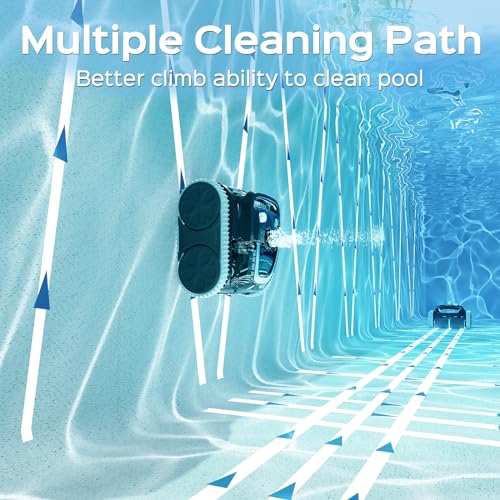 WYBOT S1 SE Cordless APP Robotic Pool Cleaner with Wall Climbing, 7 Cleaning Modes, 2.5H Fast Charge, Automatic Pool Vacuum Robot Lasts 150 Mins, Smart Navigation, Powerful Suction for Inground Pools