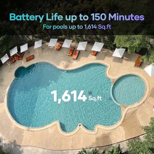 (2024 Upgrade) AIPER Seagull Pro Cordless Robotic Pool Cleaner, Wall Climbing Suction Pool Cleaner Lasts up to 150 Mins, Quad-Motor System, Smart Navigation, Ideal for In-Ground Pools up to 40 FT