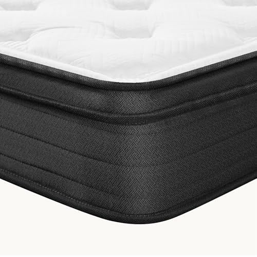 SogesSleep Full Size Mattress 10 Inch Hybrid Mattress with Gel Memory Foam, Individual Pocket Spring Bed Mattress, Medium Firm Mattress for Pressure Relief, CertiPUR-US & Fiberglass Free