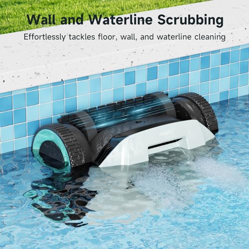 Lydsto Cordless Robotic Pool Cleaner-Pool Vacuum for In ground Pools with Wall Climbing-Lasts up to 180 Mins, Quad-Motor, Smart Navigation, IPX8 Waterproof, for Most Pools up to 2,000 Sq.ft, Sliver