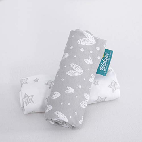 Bassinet Sheets Compatible with SNOO Smart Sleeper, Dream On Me Lacy Portable and Safety 1st Sleeper Bassinet, 100% Jersey Knit Cotton Sheets, Grey Print for Baby