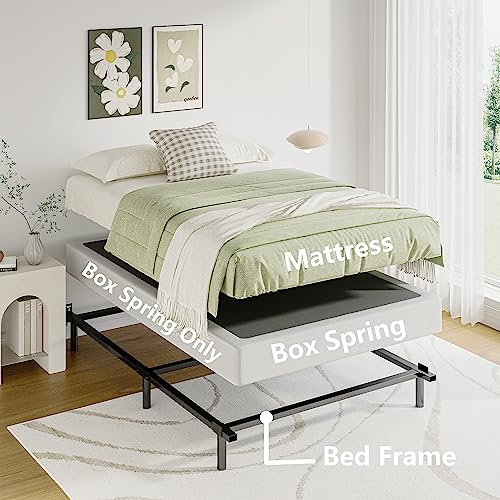 5 Inch Metal Twin Box Spring Basics Smart Bed Base Mattress Foundation Heavy Duty Frame Easy Assembly