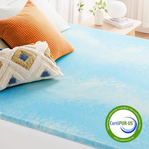 Best Price Mattress 2 Inch Swirl Gel AeroBreeze Cooling Air Flow Memory Foam Mattress Topper, Twin