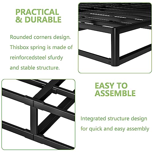 5 Inch Metal Twin Box Spring Basics Smart Bed Base Mattress Foundation Heavy Duty Frame Easy Assembly
