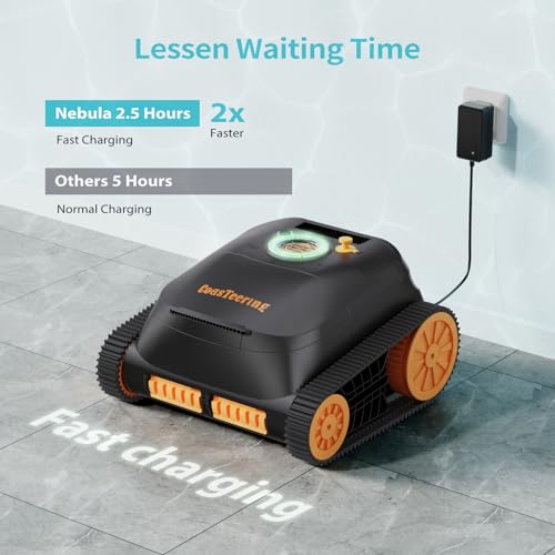 Cordless Pool Vacuum for Inground Pools with 150 Mins Runtime, Robotic Pool Cleaner for Wall and Waterline Cleaning, with Brushless Motors, Smart Navigation, Ideal for Swimming Pools Cleaning