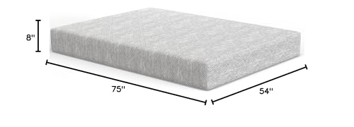 Vibe Heather Grey Gel Memory Foam Mattress, CertiPUR-US and Oeko-TEX Certifed Bed-in-a-Box in Ultra Small Package, 8-Inch, Full