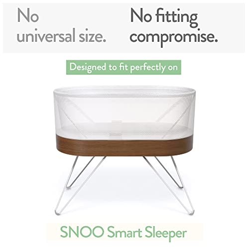 Joey + Joan Waterproof Bassinet Mattress Pad Cover Compatible with SNOO Smart Bassinet – 2 Pack Quilted Mattress Protector Made from Ultra Soft Bamboo Viscose Terry – 15" x 31"