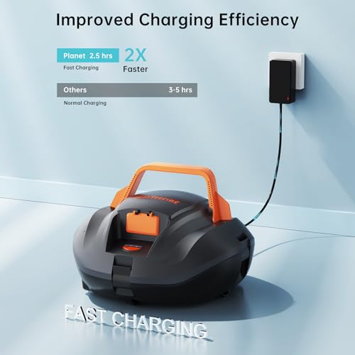CoasTeering Cordless Robotic Pool Cleaner, Pool Vacuum for above Ground Pool, Lasts up to 100Mins, Pool Robot Vacuum with Self-Parking Function, Ideal for Swimming Pools up to 850 Sq.Ft