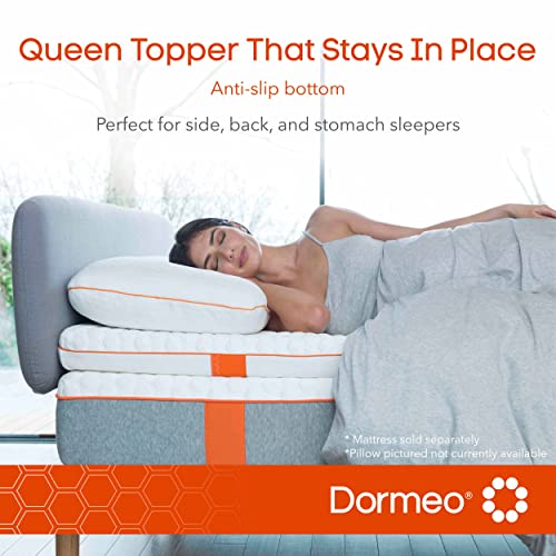 Dormeo Queen Mattress Topper - OctaspringⓇ Technology Premium Mattress Topper, Relieving Pressure Points and Optimal Back Support - Cooling Mattress Topper with Anti-Slip Bottom, 3 inch