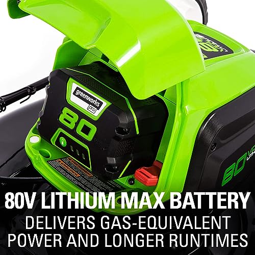 Greenworks 80V 21" Brushless Cordless (PUSH) Lawn Mower (75+ Compatible Tools), 5.0Ah Battery and Charger Included