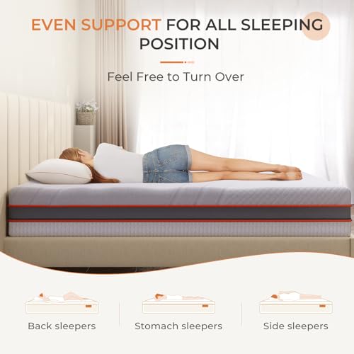 Sweetnight Full Size Mattress, 10 Inch Gel Memory Foam Mattress in a Box, Flippable Mattress with Two Firmness Preference, Motion Isolation