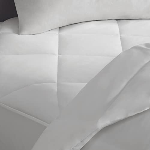 Sleep Philosophy HeiQ Temperature Regulating Mattress Pad, Waterproof Bedding Diamond Quilted Design, Thermoregulation Bed Cover, All Around Elastic Deep Pocket, Machine Washable Queen White