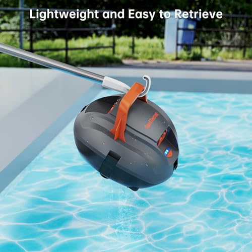CoasTeering Cordless Robotic Pool Cleaner, Pool Vacuum for above Ground Pool, Lasts up to 100Mins, Pool Robot Vacuum with Self-Parking Function, Ideal for Swimming Pools up to 850 Sq.Ft