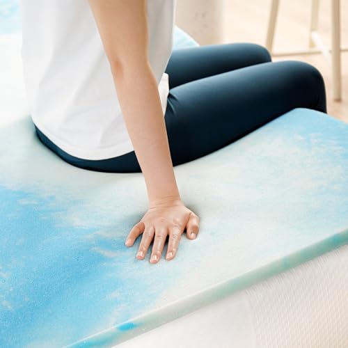 Best Price Mattress 2 Inch Swirl Gel AeroBreeze Cooling Air Flow Memory Foam Mattress Topper, Twin